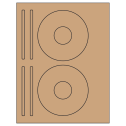 4.625" x 4.625" Brown Kraft Sheet Labels