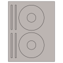 4.625" x 4.625" Gray Sheet Labels