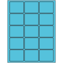 2.5" x 2" Turquoise Rectangular Sheet Labels