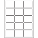 2.5" x 2" White Polyester Rectangular Sheet Labels