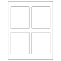 3.5" x 4.15625" Clear Matte Rectangular Sheet Labels