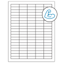 1.5" x 0.5" White Rectangular Sheet Labels - Ultra Aggressive Adhesive
