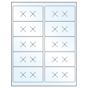 4" x 2" White Mid Gloss Rectangular Sheet Labels
