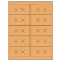 4" x 2" Pastel Orange Rectangular Sheet Labels