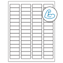 1.75" x 0.666" White Rectangular Sheet Labels - Ultra Aggressive Adhesive