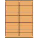 4" x 1" Pastel Orange Rectangular Sheet Labels