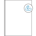 8.375" x 11" White Rectangular Sheet Labels - Ultra Aggressive Adhesive