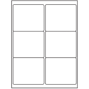 4" x 3.33" White Polyester Rectangular Sheet Labels (6-UP)