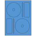 4.656" x 4.656" Fluorescent Blue Sheet Labels