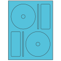 4.656" x 4.656" Turquoise Sheet Labels