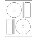 4.656" x 4.656" White Vinyl Drum Sheet Labels
