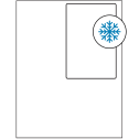4" x 6" White Rectangular Sheet Labels - Freezer Grade Adhesive