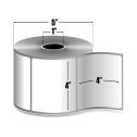 4" x 4" Fluorescent Red - Thermal Transfer Labels - 1" Core / 5" Outer Diameter - Freezer Grade Adhesive