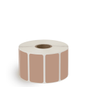 2" x 1" Brown - Thermal Transfer Labels - 1" Core - Removable Adhesive