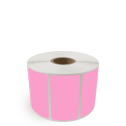 2.25" x 1.25" Hot Pink - Thermal Transfer Labels - 1" Core - Removable Adhesive