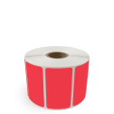 2.25" x 1.25" Red - Direct Thermal Labels - 1" Core - Removable Adhesive