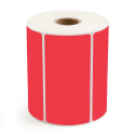 3" x 2" Red - Direct Thermal Labels - 1" Core - Removable Adhesive