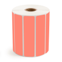 4" x 1" Fluorescent Red - Direct Thermal Labels - 1" Core