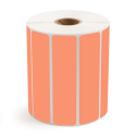 4" x 1" Orange - Thermal Transfer Labels - 1" Core - Removable Adhesive