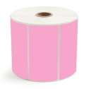 4" x 2" Hot Pink - Thermal Transfer Labels - 1" Core / 5" Outer Diameter - Freezer Grade Adhesive