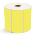 4" x 2" Yellow - Direct Thermal Labels - 1" Core / 5" Outer Diameter - Acrylic