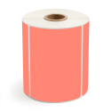 4" x 3" Fluorescent Red - Thermal Transfer Labels - 1" Core - Removable Adhesive