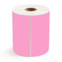 4" x 8" Hot Pink - Direct Thermal Labels - 1" Core - Acrylic