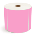 4" x 4" Hot Pink - Direct Thermal Labels - 1" Core / 5" Outer Diameter - Removable Adhesive