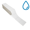 4" x 3" Polypropylene - Direct Thermal Labels - Fanfold - Removable Adhesive