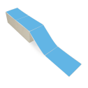 4" x 6" Dark Blue - Thermal Transfer Labels - Fanfold - Removable Adhesive