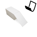 4" x 7" Blockout - Thermal Transfer Labels - Fanfold - Removable Adhesive