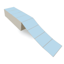 5" x 3" Blue - Direct Thermal Labels - Fanfold - Removable Adhesive