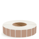 1.5" x 1" Brown - Thermal Transfer Labels - 3" Core - Freezer Grade Adhesive