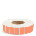 1.5" x 1" Orange - Direct Thermal Labels - 3" Core - Acrylic