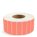 3" x 1" Fluorescent Red - Direct Thermal Labels - 3" Core - Removable Adhesive