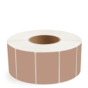 3" x 2" Brown - Direct Thermal Labels - 3" Core - Freezer Grade Adhesive