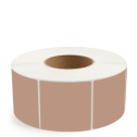 3" x 3" Brown - Thermal Transfer Labels - 3" Core - Freezer Grade Adhesive
