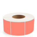 3" x 3" Fluorescent Red - Direct Thermal Labels - 3" Core - Freezer Grade Adhesive