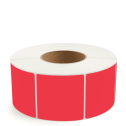 3" x 3" Red - Direct Thermal Labels - 3" Core - Removable Adhesive