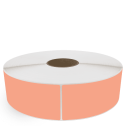 3" x 10" Fluorescent Orange - Direct Thermal Labels - 3" Core / 12" Outer Diameter (No Perf) - Removable Adhesive