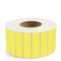 3.5" x 1" Yellow - Thermal Transfer Labels - 3" Core - Acrylic