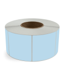3.5" x 3.5" Blue - Direct Thermal Labels - 3" Core - Freezer Grade Adhesive