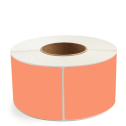 3.5" x 8" Orange - Thermal Transfer Labels - 3" Core - Removable Adhesive