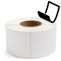 3.5" x 8" Blockout - Thermal Transfer Labels - 3" Core - Acrylic
