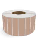 4" x 1" Brown - Thermal Transfer Labels - 3" Core - Removable Adhesive