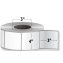 4" x 3" White - Direct Thermal Labels - 3" Core / 12" Outer Diameter (No Perf)
