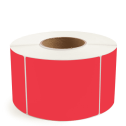 4" x 5" Red - Direct Thermal Labels - 3" Core - Removable Adhesive