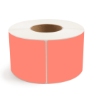 4" x 13" Fluorescent Red - Thermal Transfer Labels - 3" Core