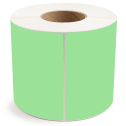 6" x 6" Fluorescent Green - Direct Thermal Labels - 3" Core - Freezer Grade Adhesive