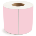 6" x 6" Pink - Direct Thermal Labels - 3" Core - Removable Adhesive